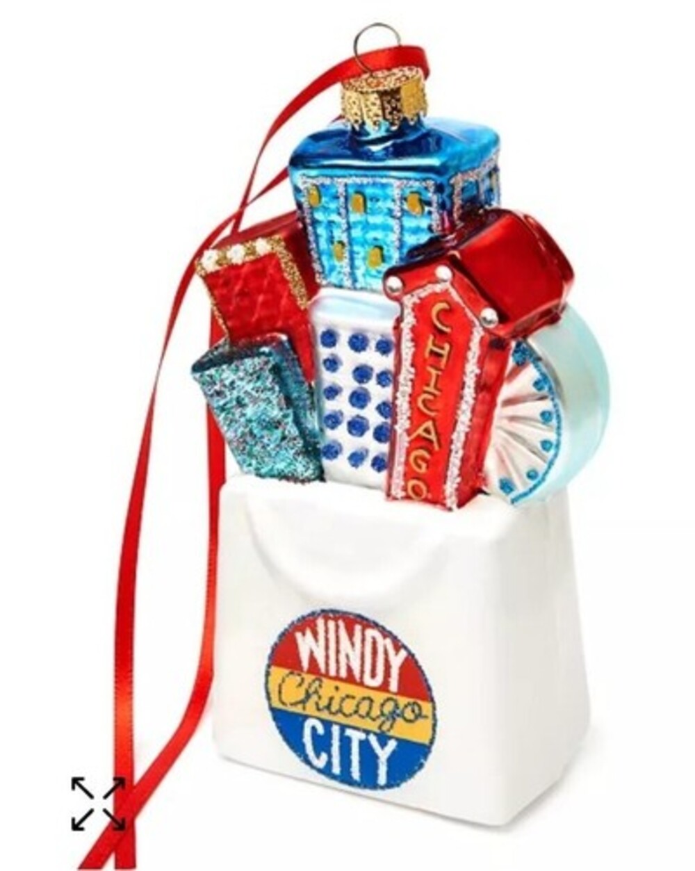CHICAGO BLOWN GLASS ORNAMENT WINDY CITY Christmas Ornament Macy's